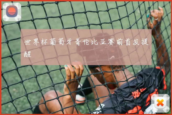 世界杯葡萄牙哥伦比亚赛前首发提醒